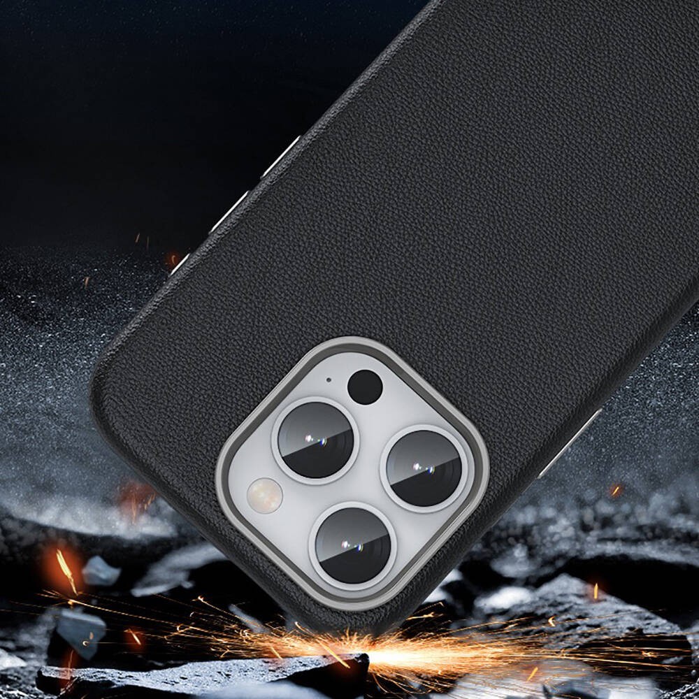iPhone 14 Pro Max Kılıf M-safe Şarj Özellikli PU Deri Adora