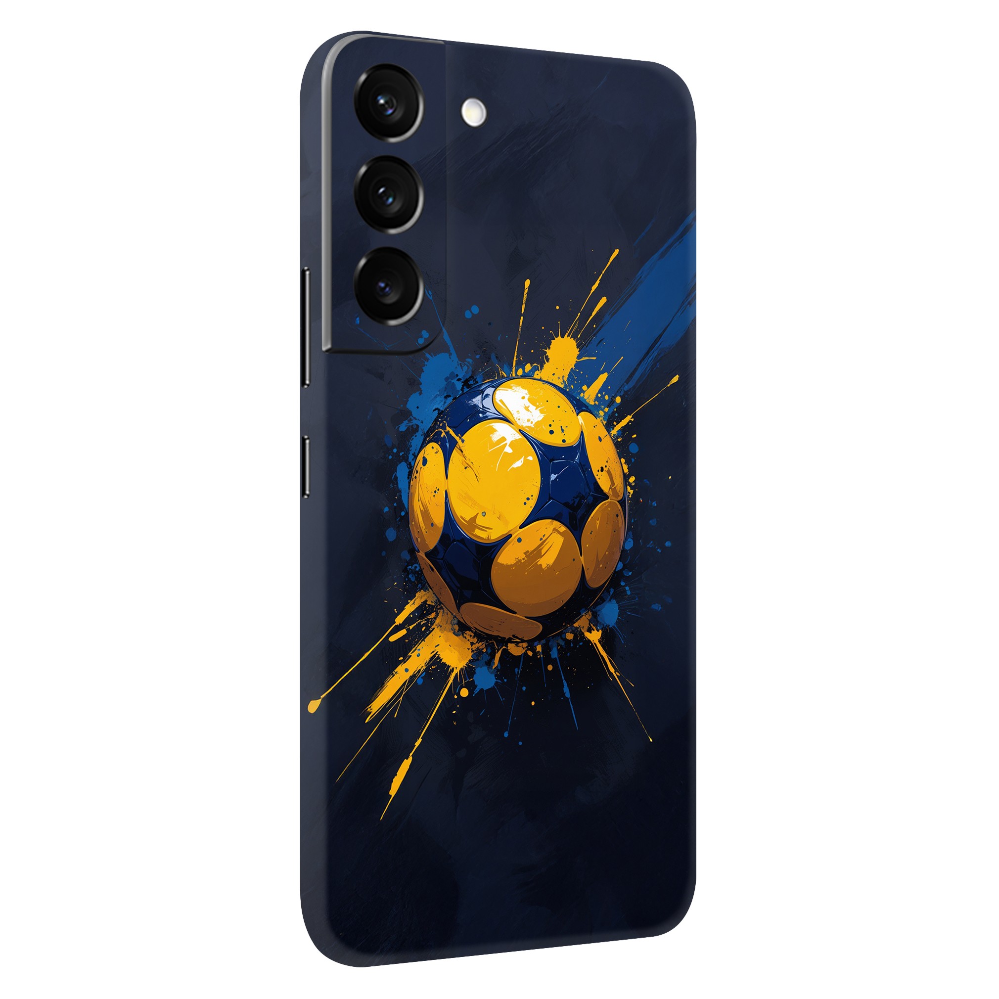 Samsung S22 Plus Kaplama Sarı Lacivert Top
