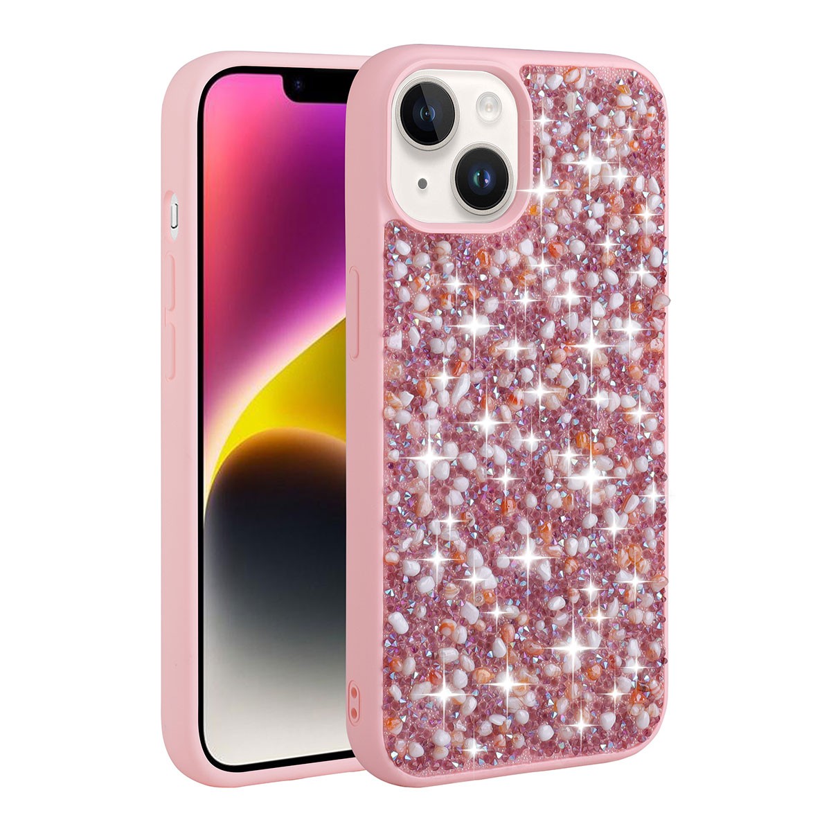 iPhone 13 Kılıf Parlak Taşlı Tasarım Linea