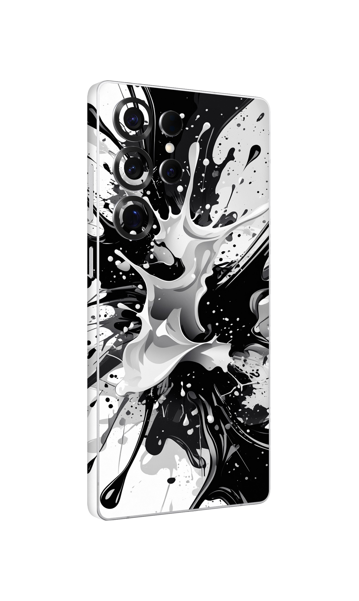 Samsung S25 Ultra Kaplama Siyah Beyaz Boya
