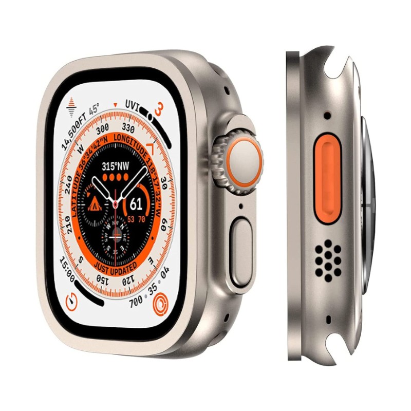 Watch Ultra 49mm ALM-01 Metal Çerçeveli Ekran Koruyucu