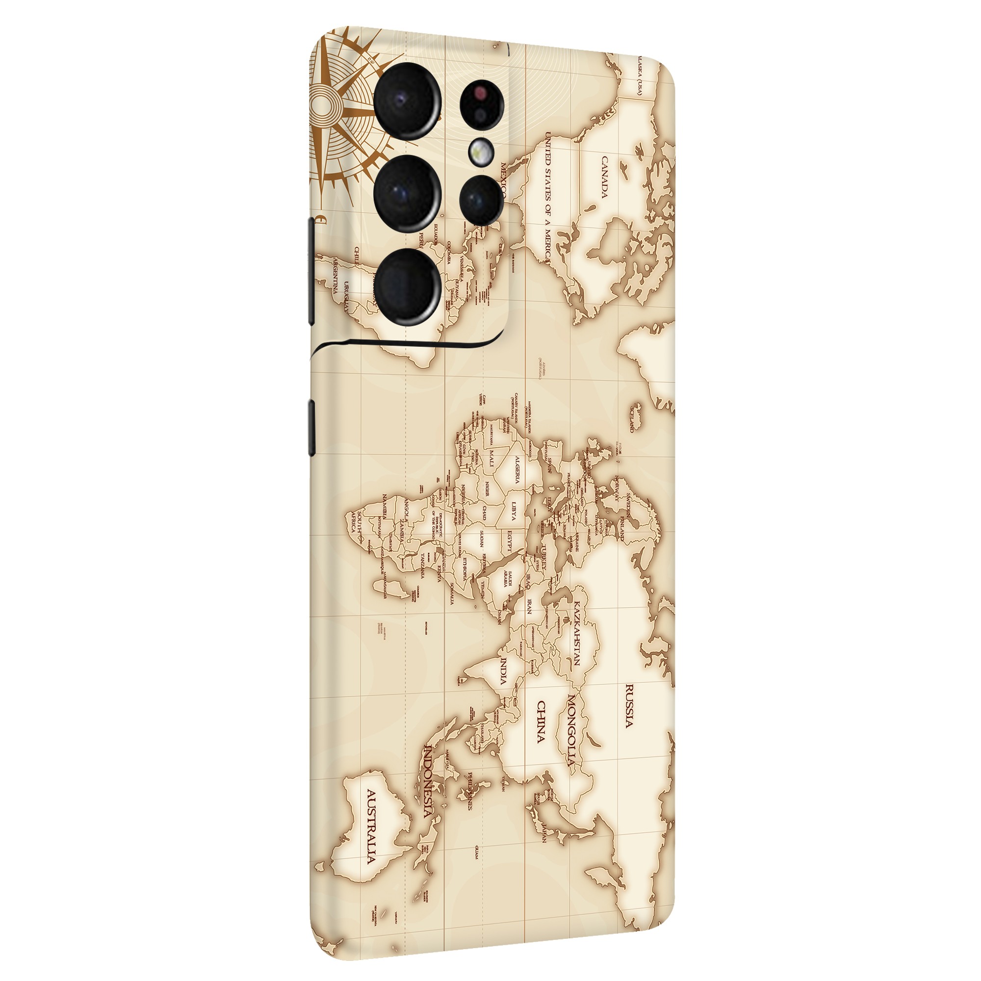 Samsung S21 Ultra Kaplama Retro Atlas