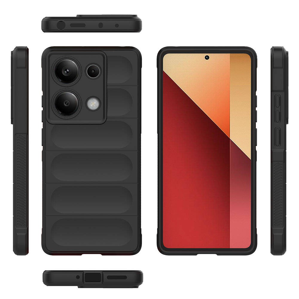Redmi Note 13 Pro 4G Kılıf Esnek TPU Oyuklu Arka Yüzey Tasarımlı Etnik Silikon