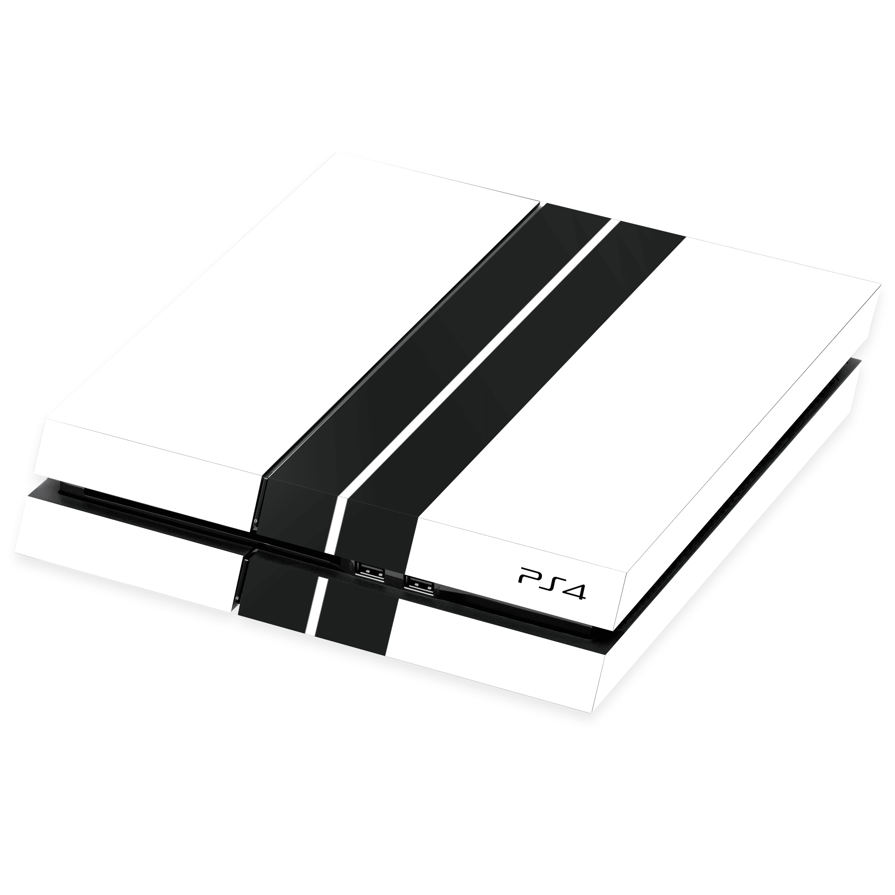 PlayStation 4 Kaplama Beyaz Çift Siyah Şerit
