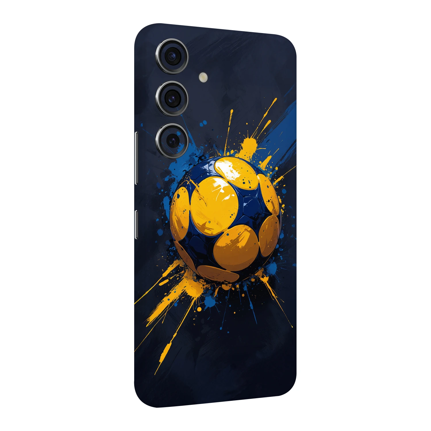 Samsung S23 Plus Kaplama Sarı Lacivert Top