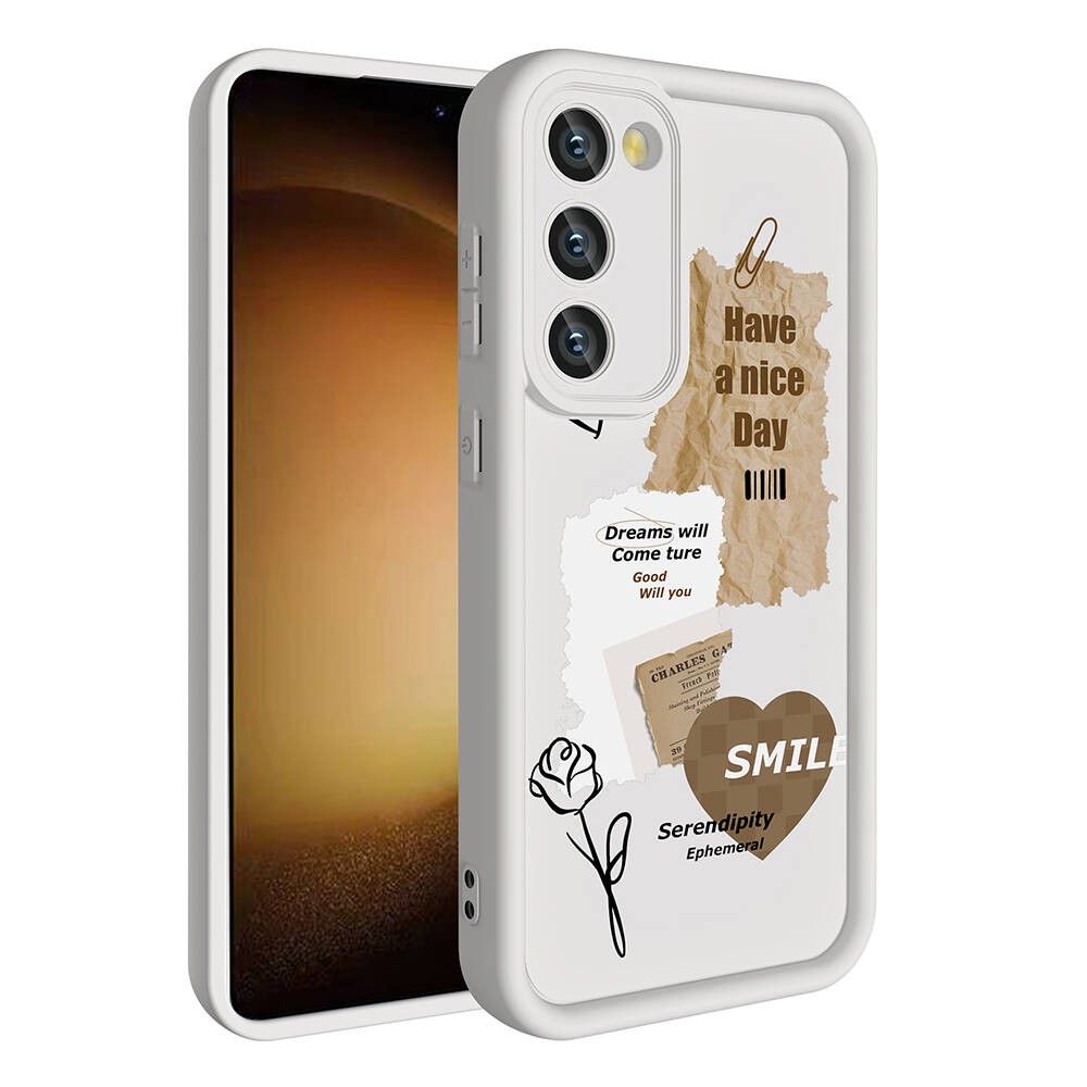 Galaxy S23 Kılıf Kamera Korumalı Baskılı Arka Yüzey Klas