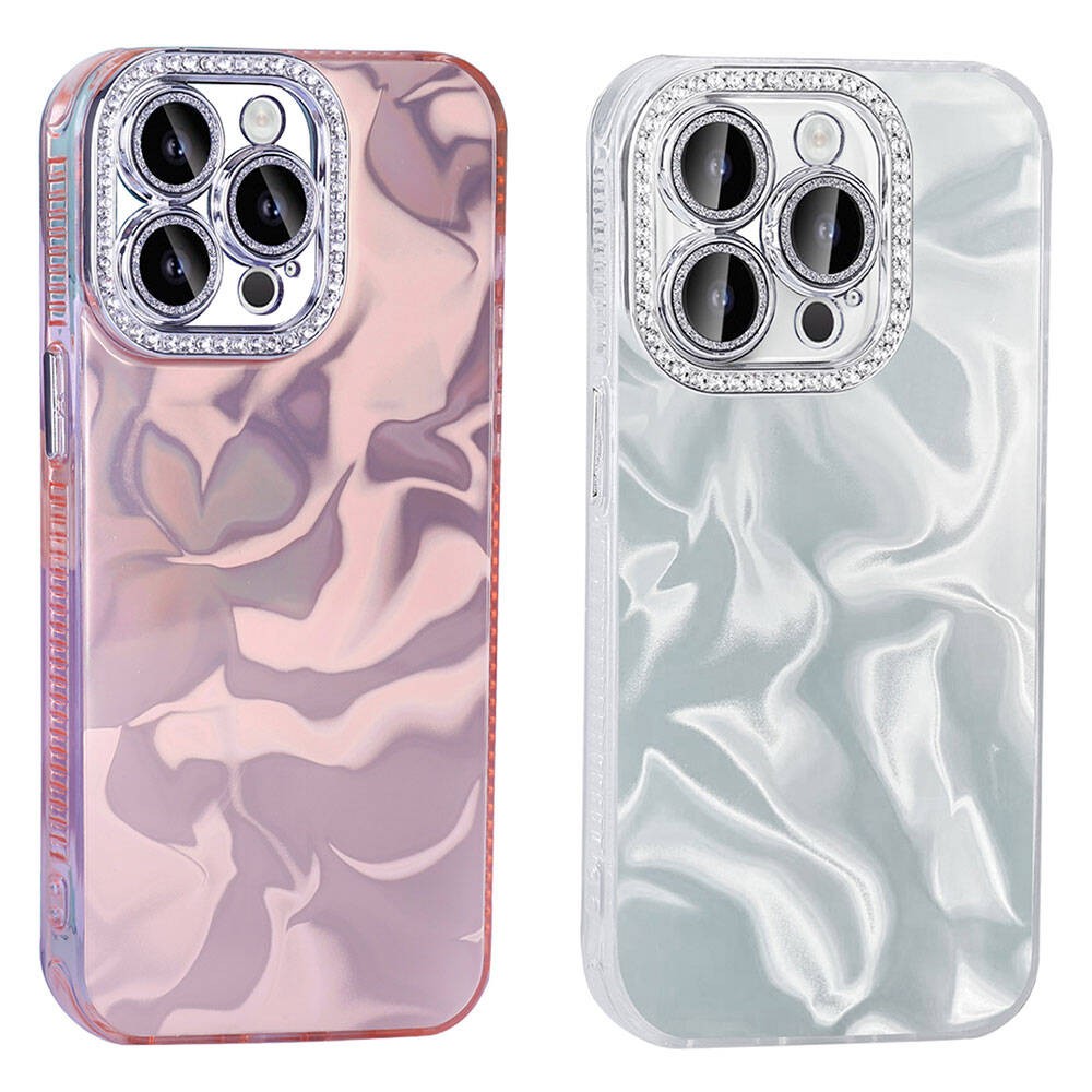 iPhone 14 Pro Kılıf Airbagli Parlak Taş Detay Tasarımlı Esila