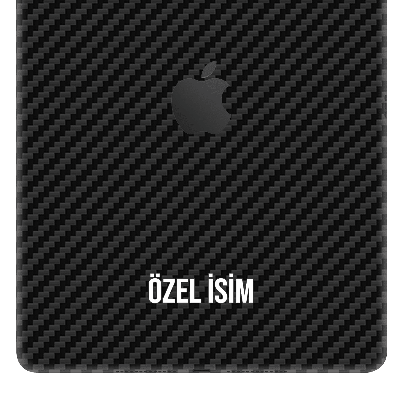 iPad Kaplama Siyah Karbon Fiber