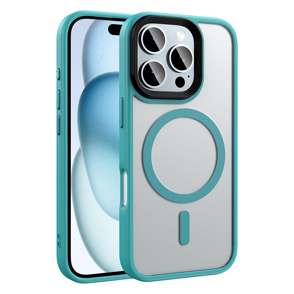 iPhone 16 Pro Kılıf Mat Arka Yüzey Wireless Şarj Özellikli Flet M-safe