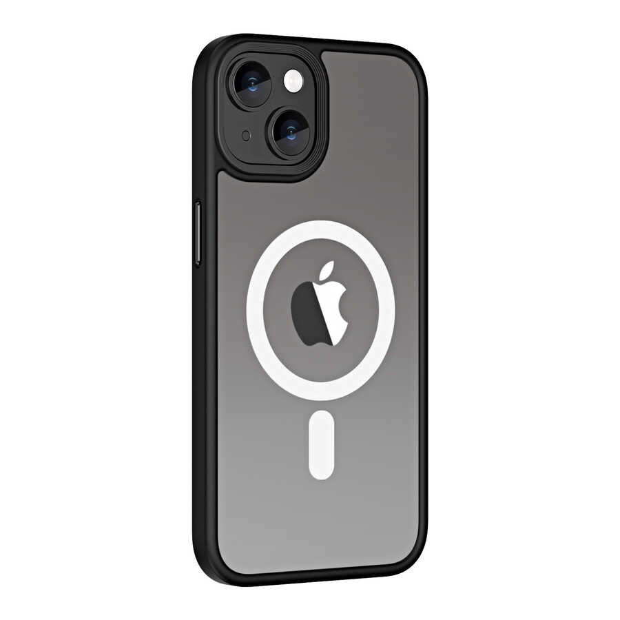 iPhone 14 Plus Kılıf Wireless Şarj Özellikli Hibrit M-safe