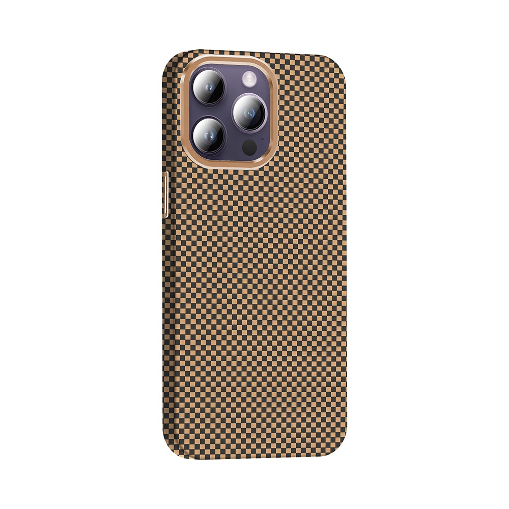 iPhone 14 Pro Max Kılıf M-safe Şarj Özellikli Karbon Fiber Görünümlü Gros