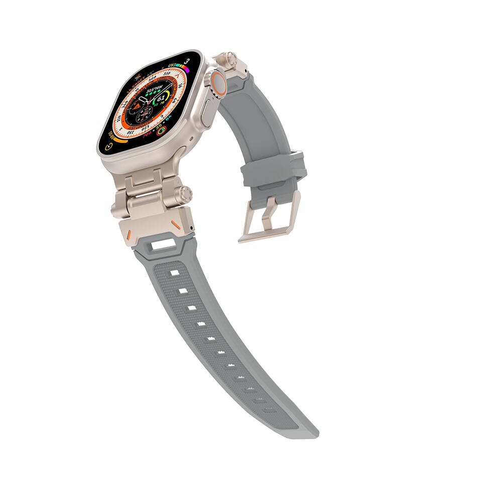 Watch Ultra 49mm KRD-108 Metal Başlıklı Silikon Kordon