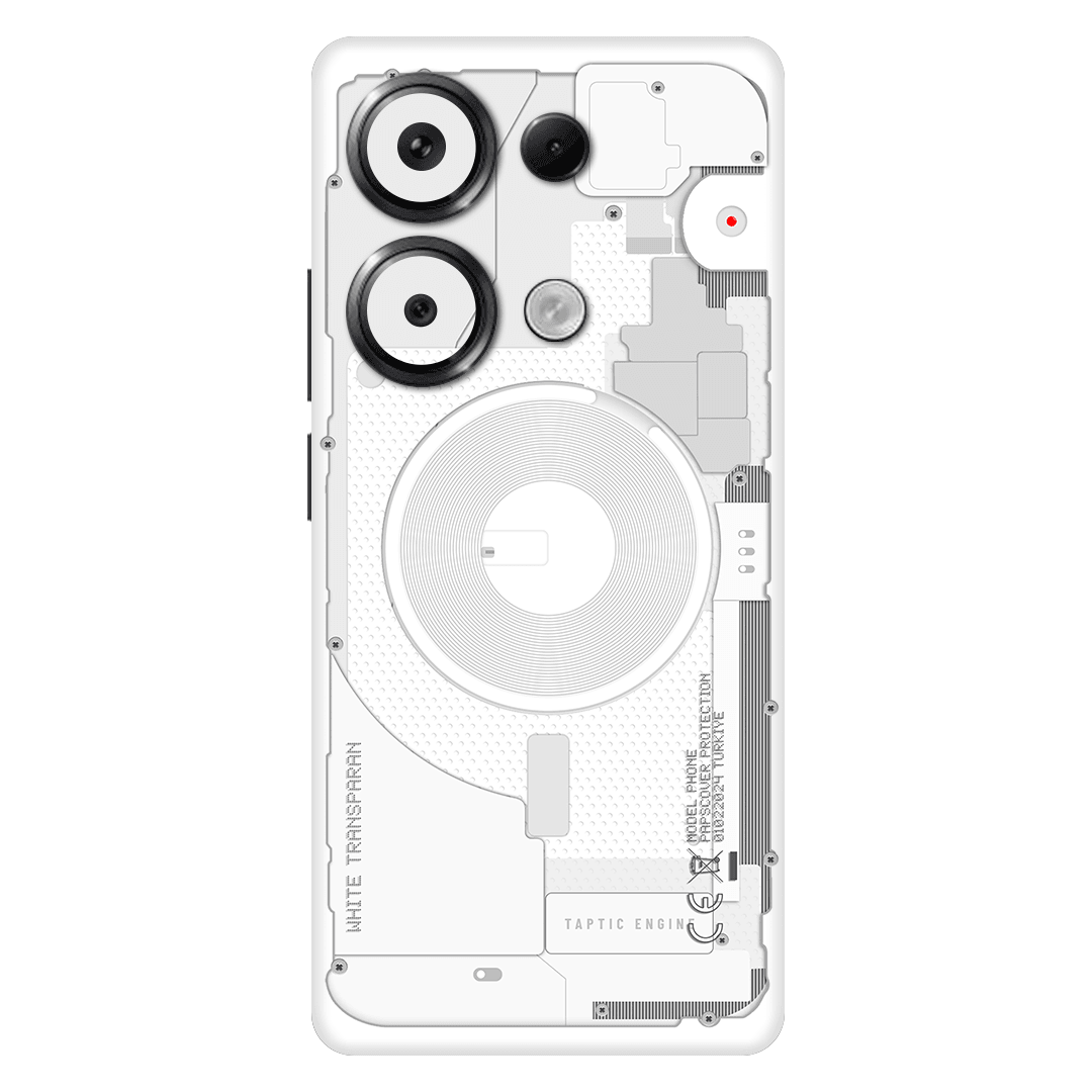 Xiaomi Redmi Note 13 Pro 5G Kaplama Beyaz Transparan