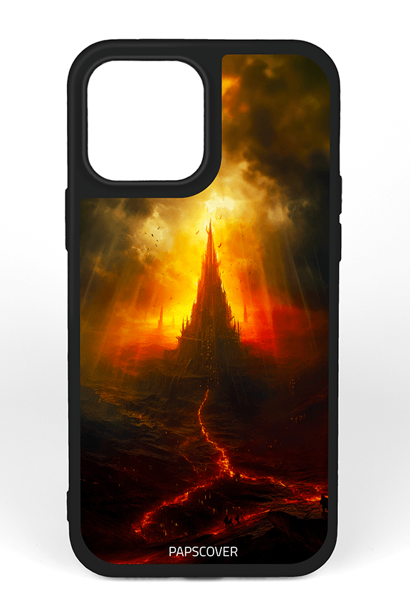 iPhone 15 Pro Silikon Kılıf LOTR Mordor