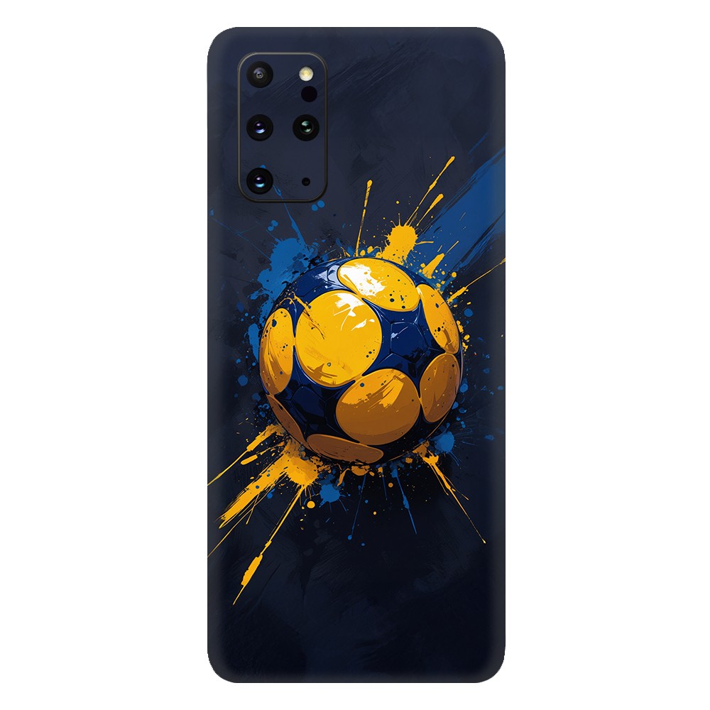 Samsung S20 Kaplama Sarı Lacivert Top