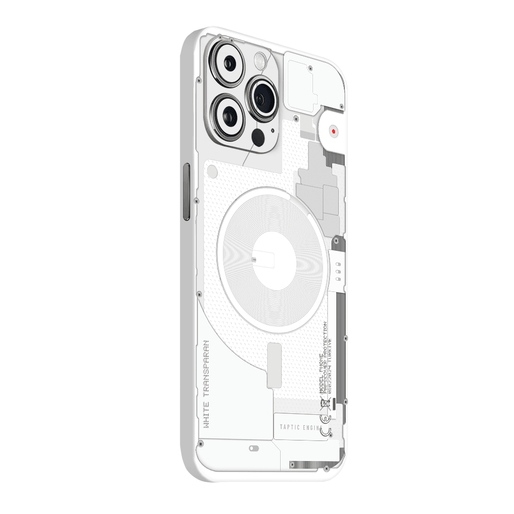 iPhone 15 Pro Max Kaplama Beyaz Transparan