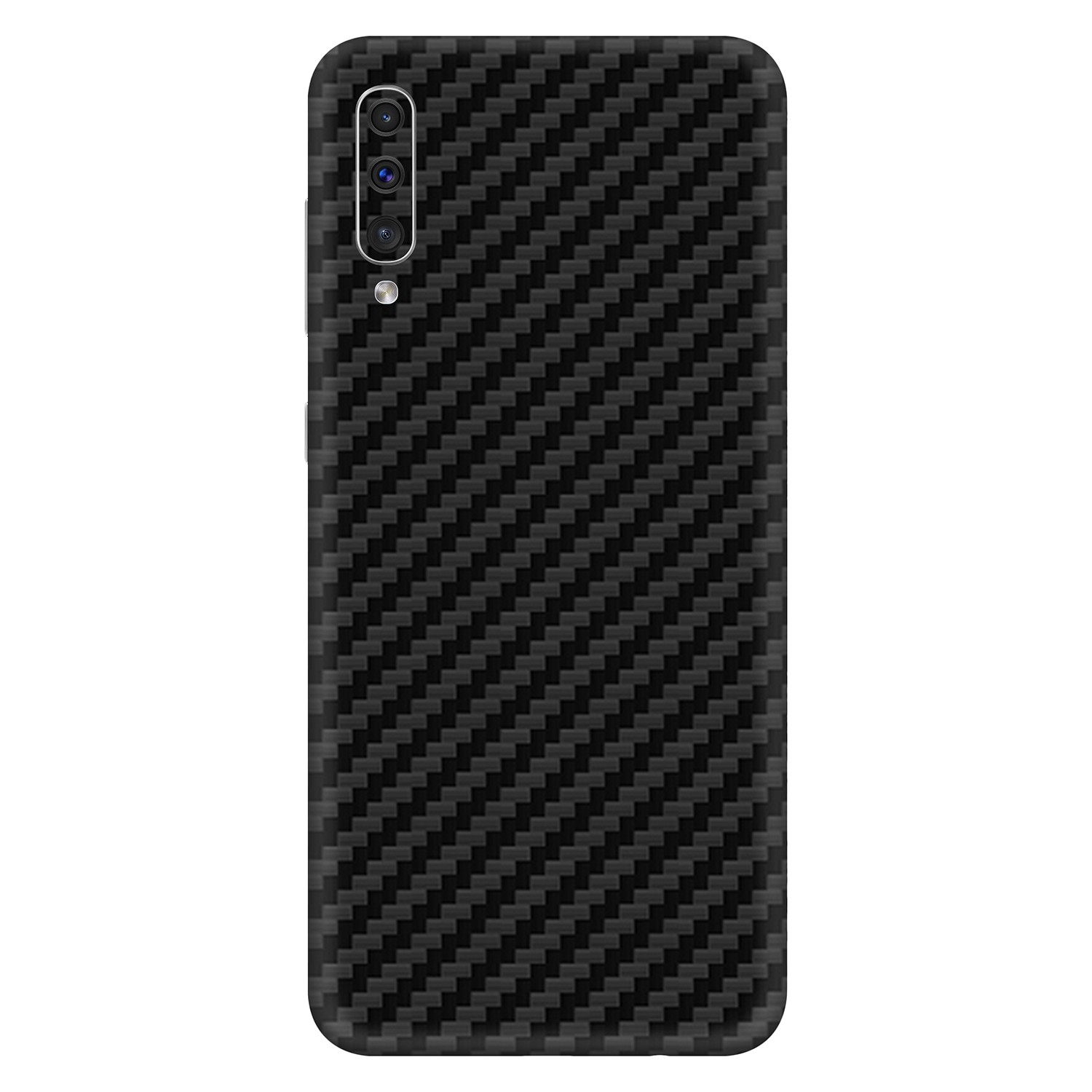 Samsung Galaxy A50 Kaplama - Siyah Karbon Fiber
