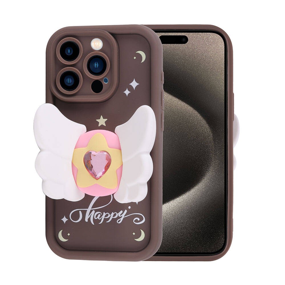 iPhone 15 Pro Kılıf Kamera Korumalı Figür Tasarımlı Kapya