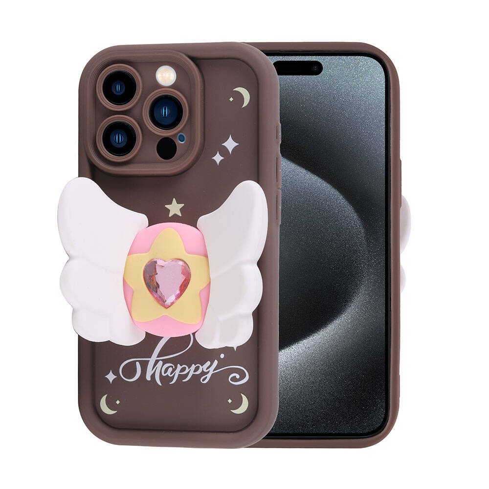 iPhone 15 Pro Max Kılıf Kamera Korumalı Figür Tasarımlı Kapya