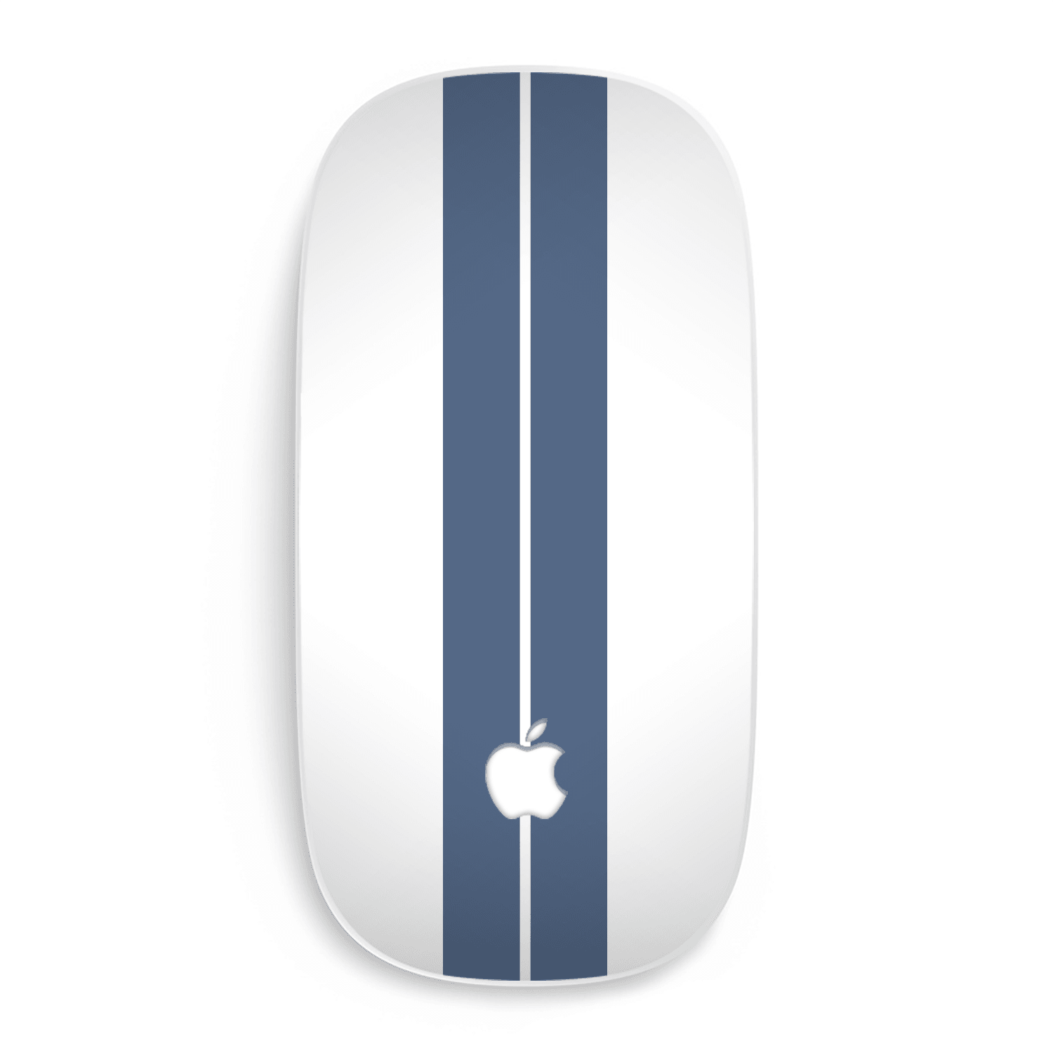 Apple Magic Mouse 1/2 Kaplama Beyaz Çift Mavi Şerit