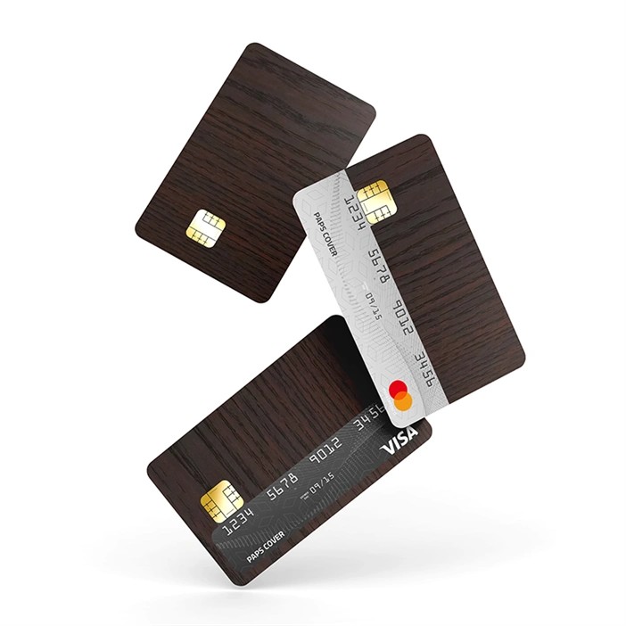 Kredi Kartı Kaplama / Sticker - Ceviz Ağacı Ahşap