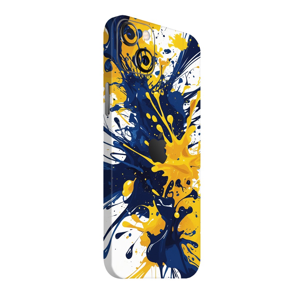 iPhone 14 Kaplama Sarı Lacivert Boya