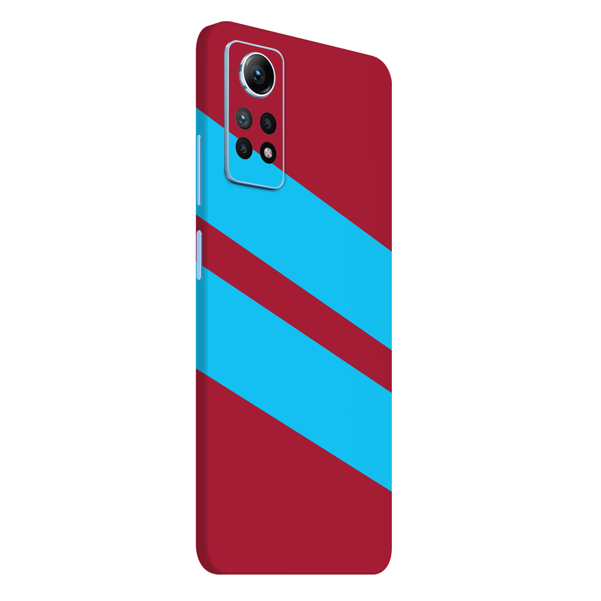 Xiaomi Redmi Note 12 Pro Kaplama Bordo Mavi Şerit