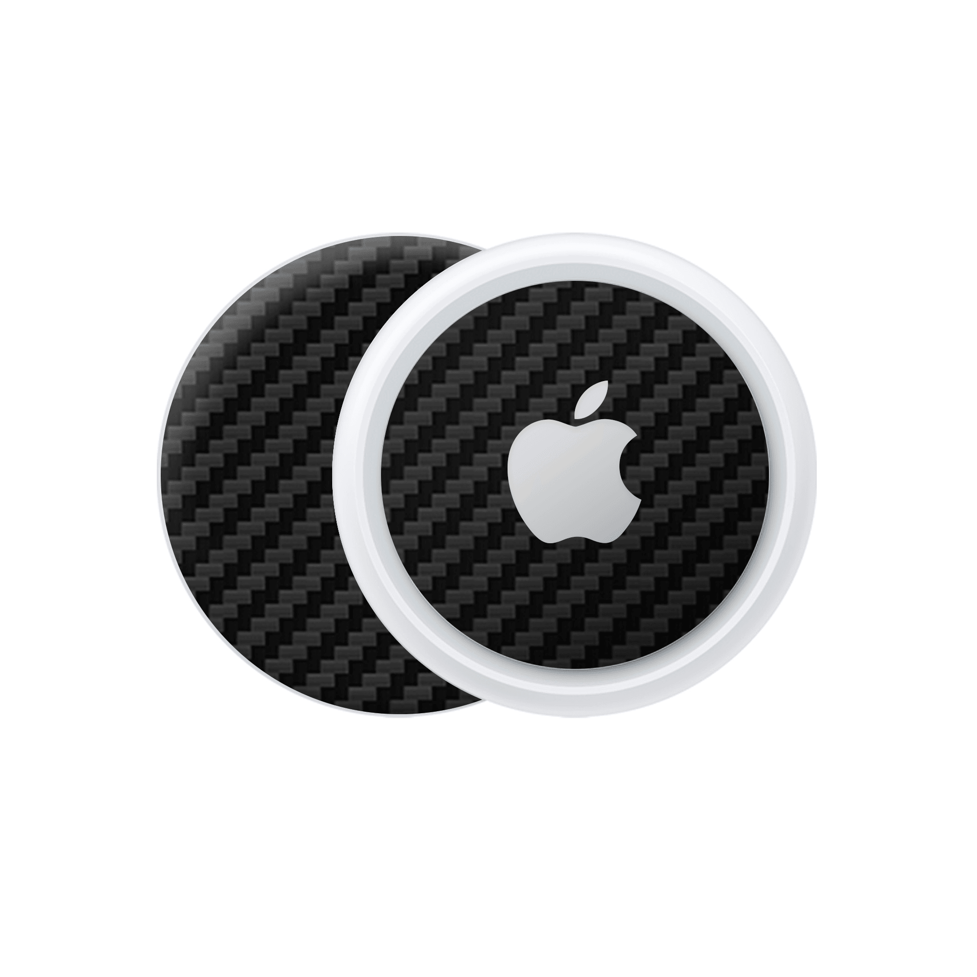 Apple Airtag Kaplama Siyah Karbon Fiber