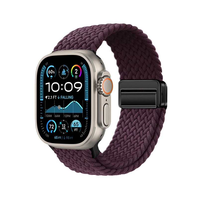 Watch Ultra 49mm KRD-134 Örgü Tasarımlı Hasır Kordon Strap Kayış