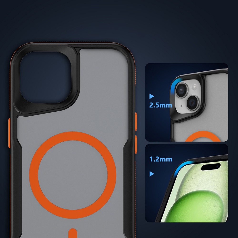 iPhone 14 Kılıf M-safe Şarj - Renkli Kenar