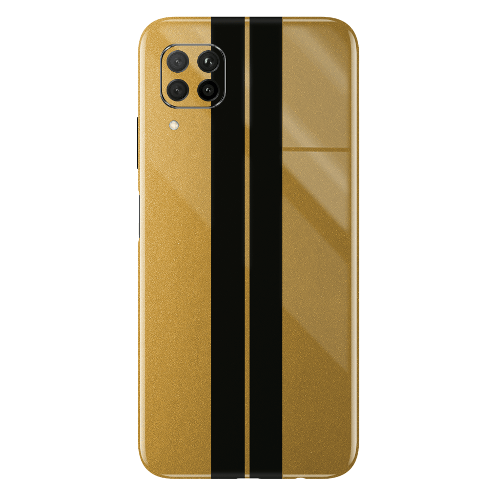 Huawei Kaplama Metalik Altın Çift Siyah Şerit