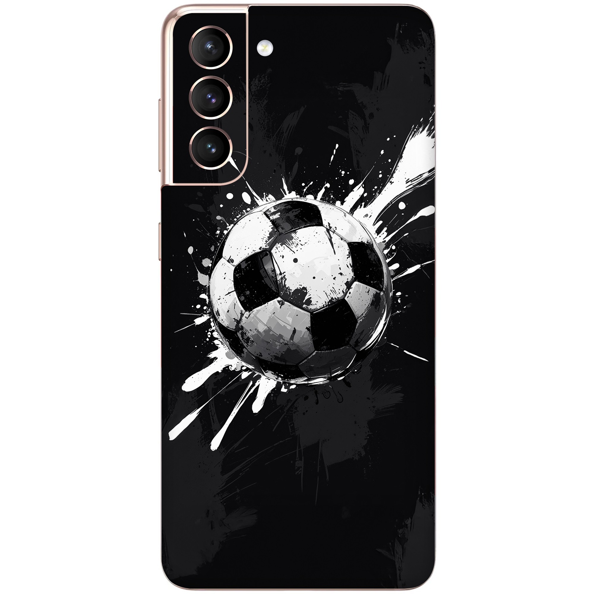 Samsung S21 Kaplama Siyah Beyaz Top