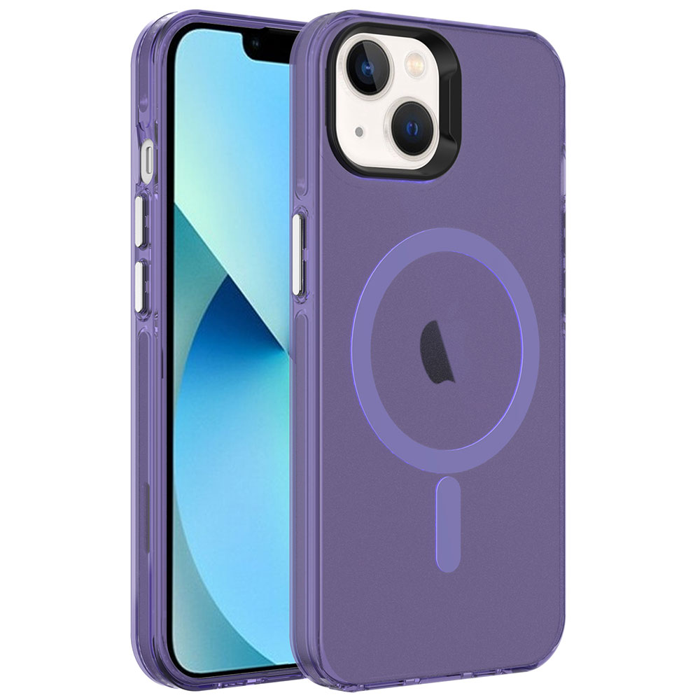 iPhone 13 Kılıf M-safe Şarj Özellikli Buzlu Transparan C-Pro Sert