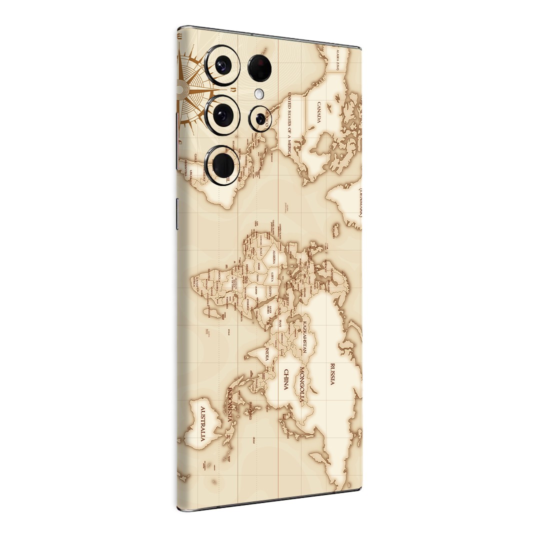 Samsung S22 Ultra Kaplama Retro Atlas