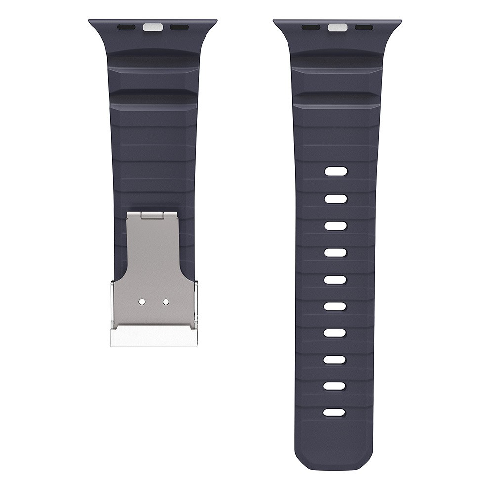 Apple Watch 42mm Zore KRD-145 Metal Tokalı Silikon Kordon