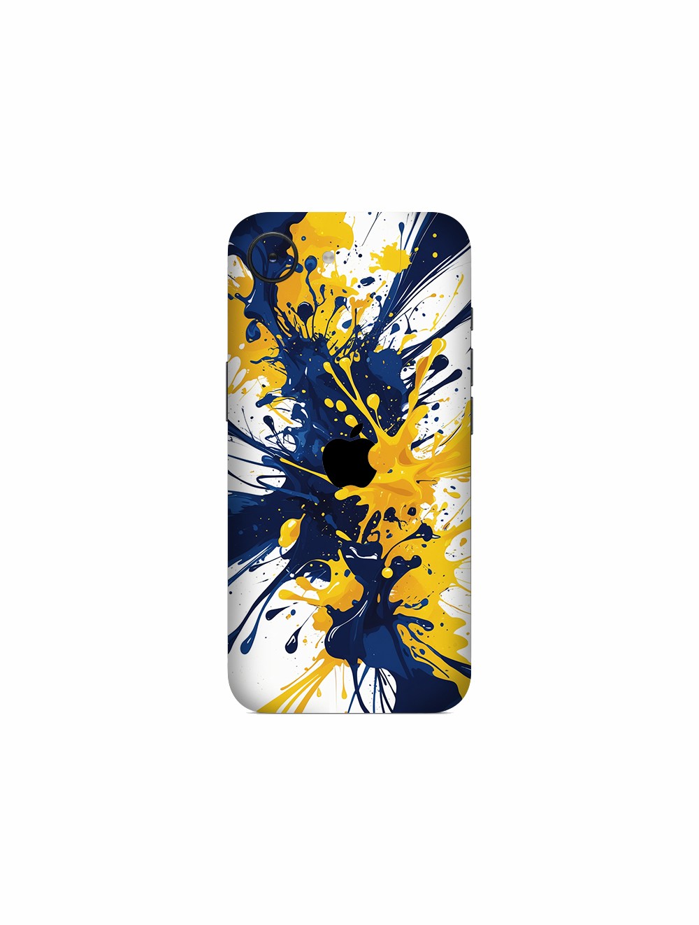 iPhone 16e Kaplama Sarı Lacivert Boya