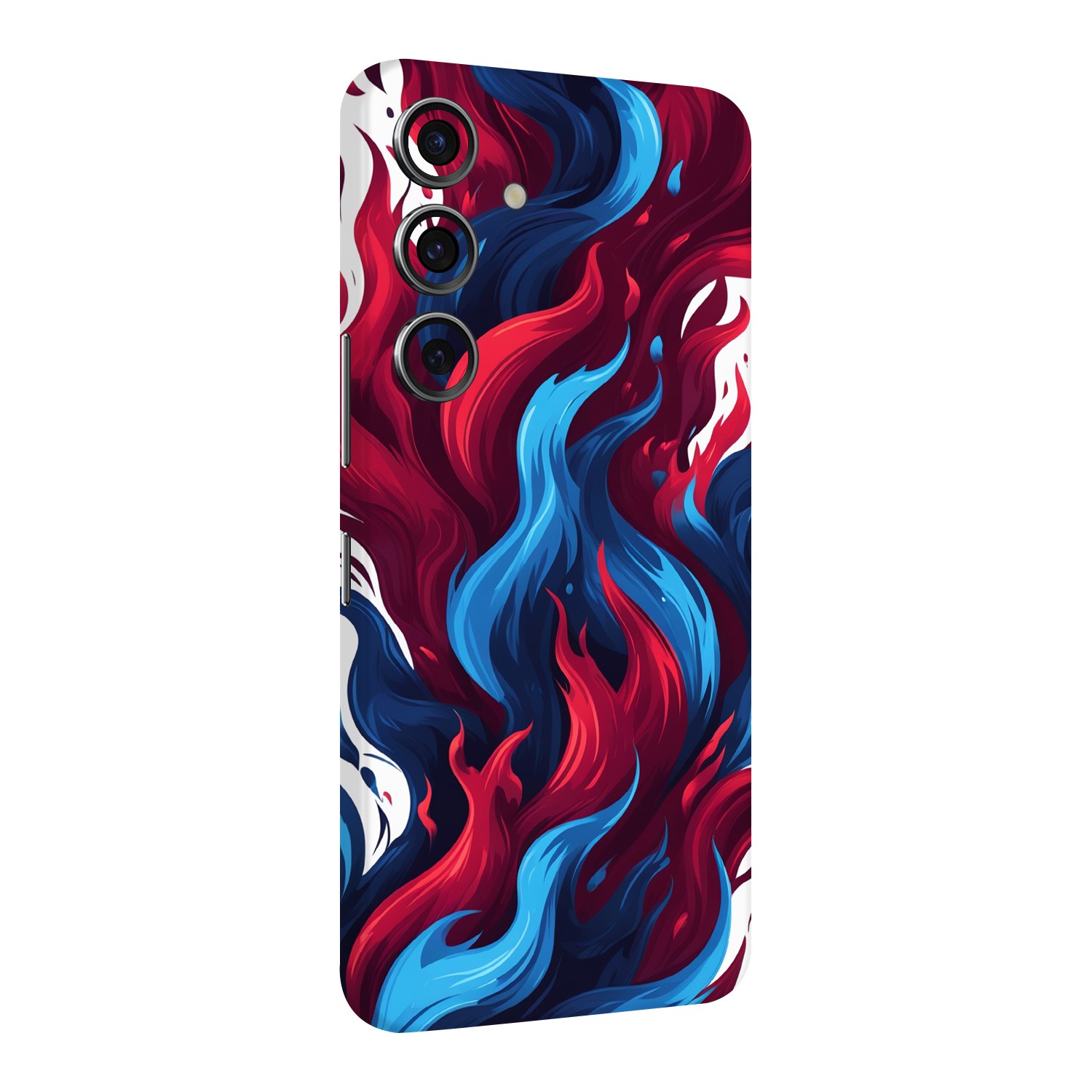 Samsung S23 Plus Kaplama Bordo Mavi Ateş