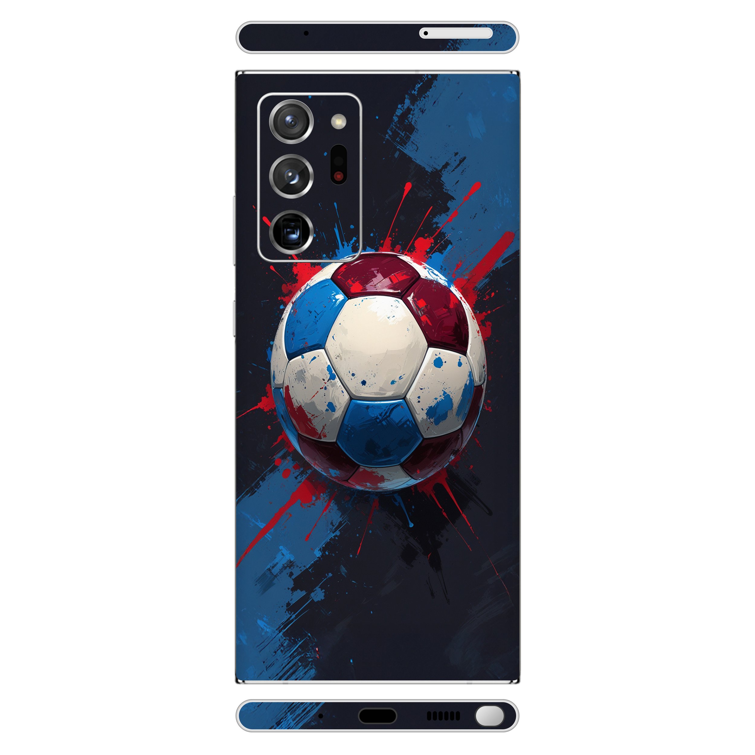Samsung Note 20 Ultra Kaplama Bordo Mavi Top