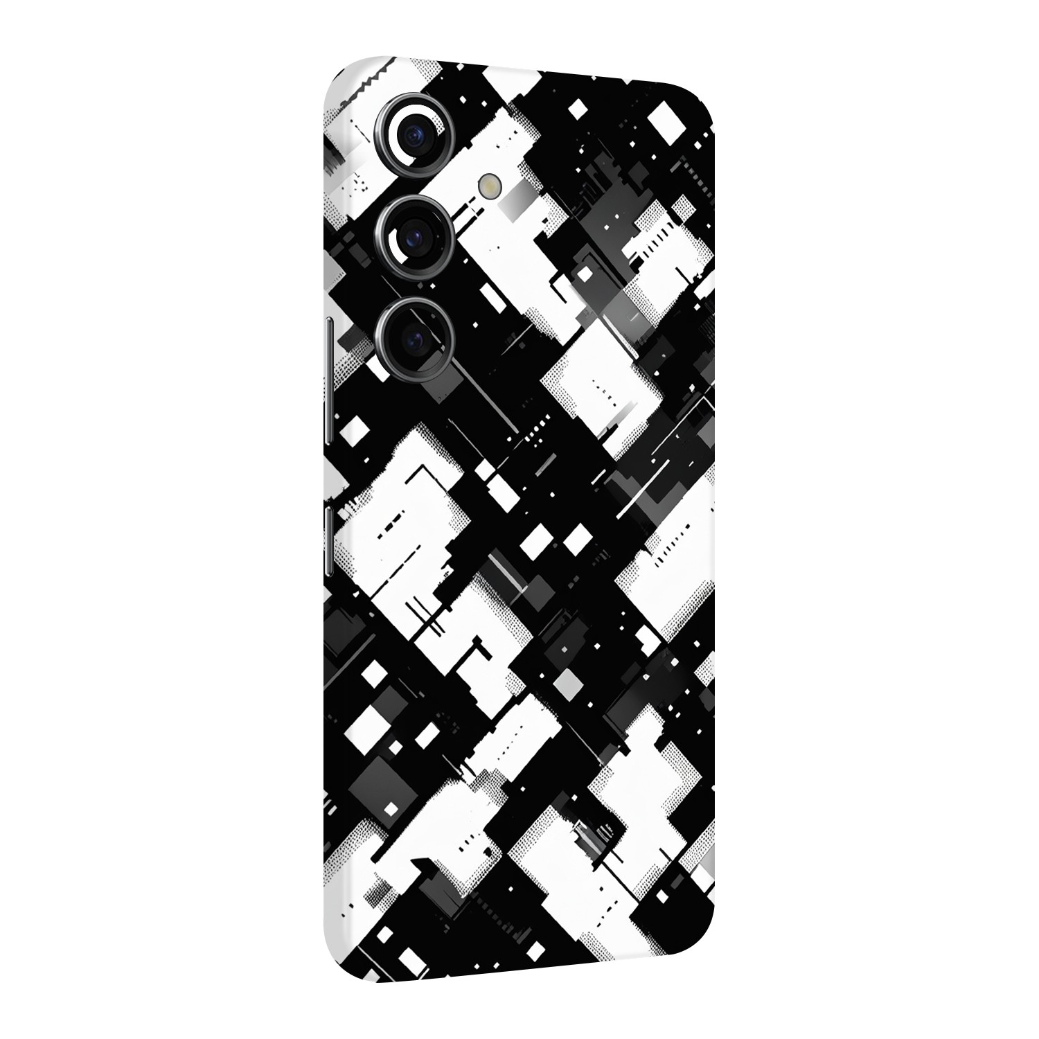Samsung S23 Plus Kaplama Siyah Beyaz Pixel