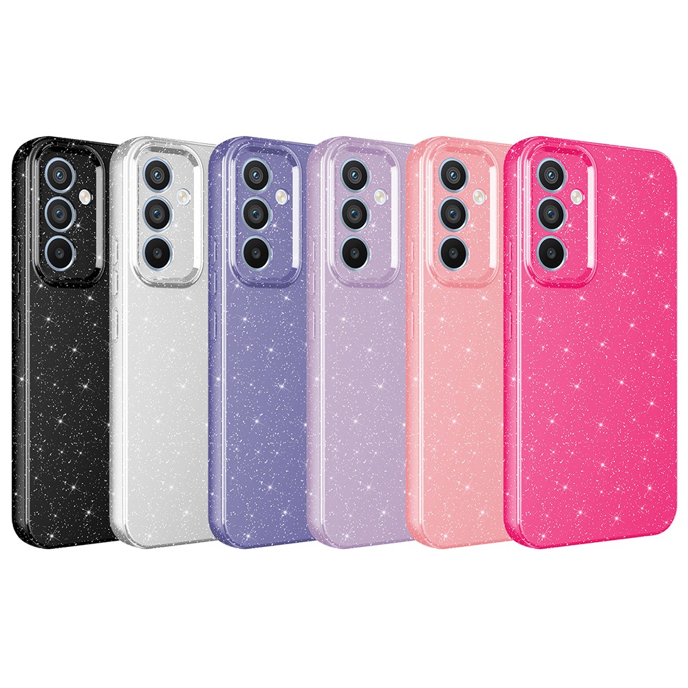 Galaxy S24 FE Kılıf Kamera Korumalı Simli Lüks Koton