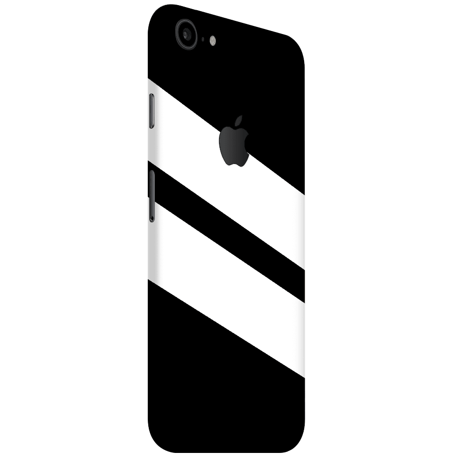 iPhone 7 Kaplama Siyah Beyaz Şerit