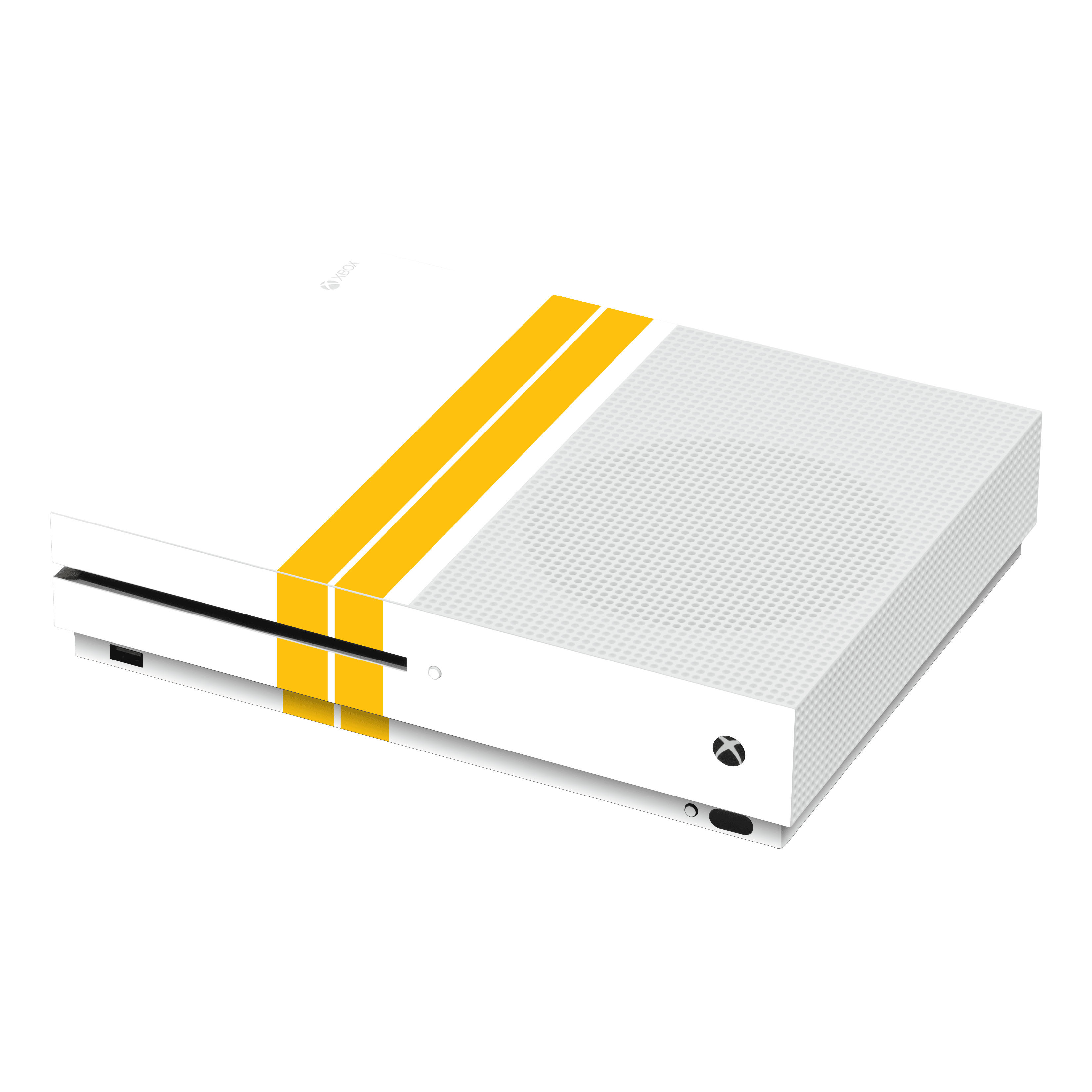 Xbox One S Kaplama Beyaz Çift Sarı Şerit
