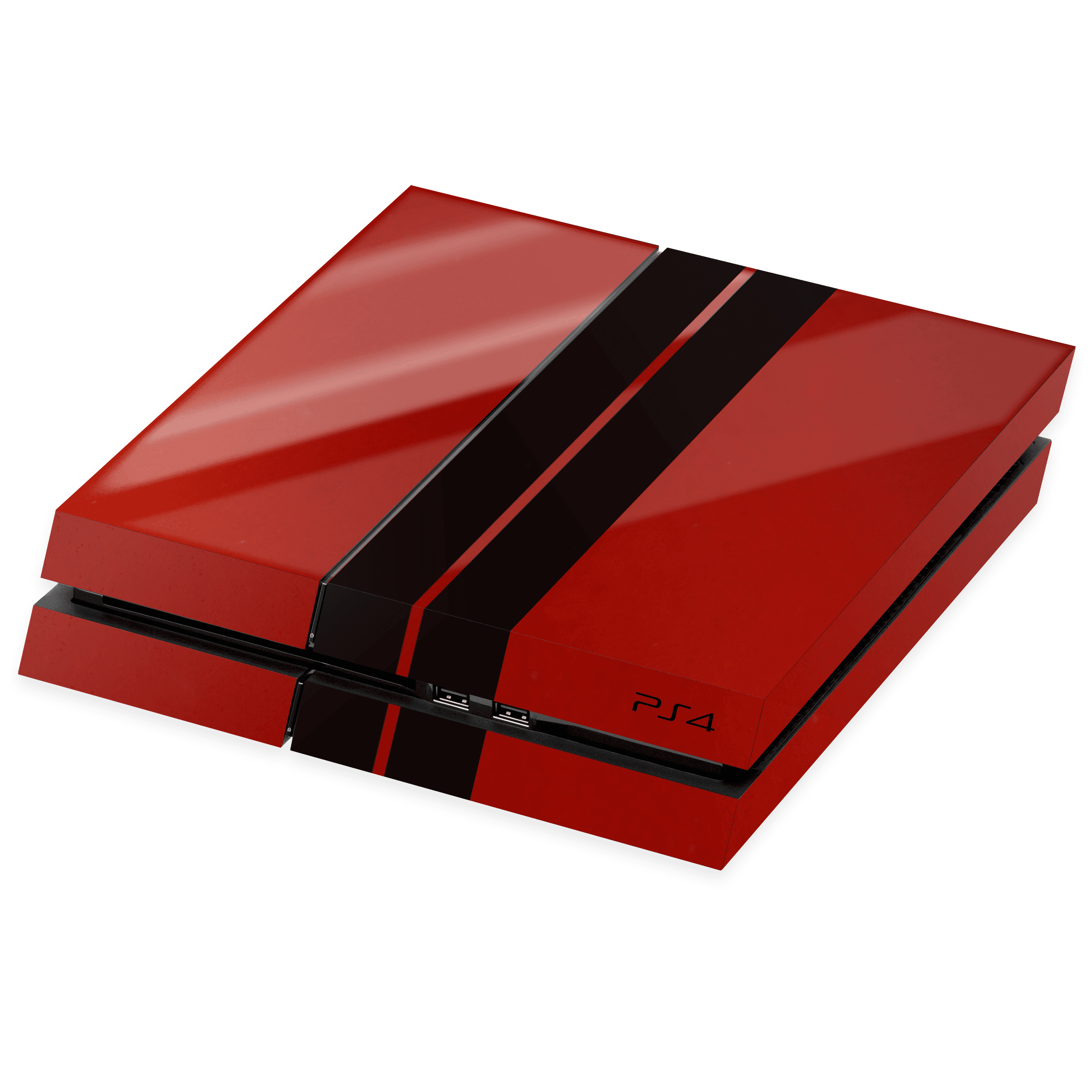 PlayStation 4 Kaplama Ateş Kırmızısı Çift Siyah Şerit