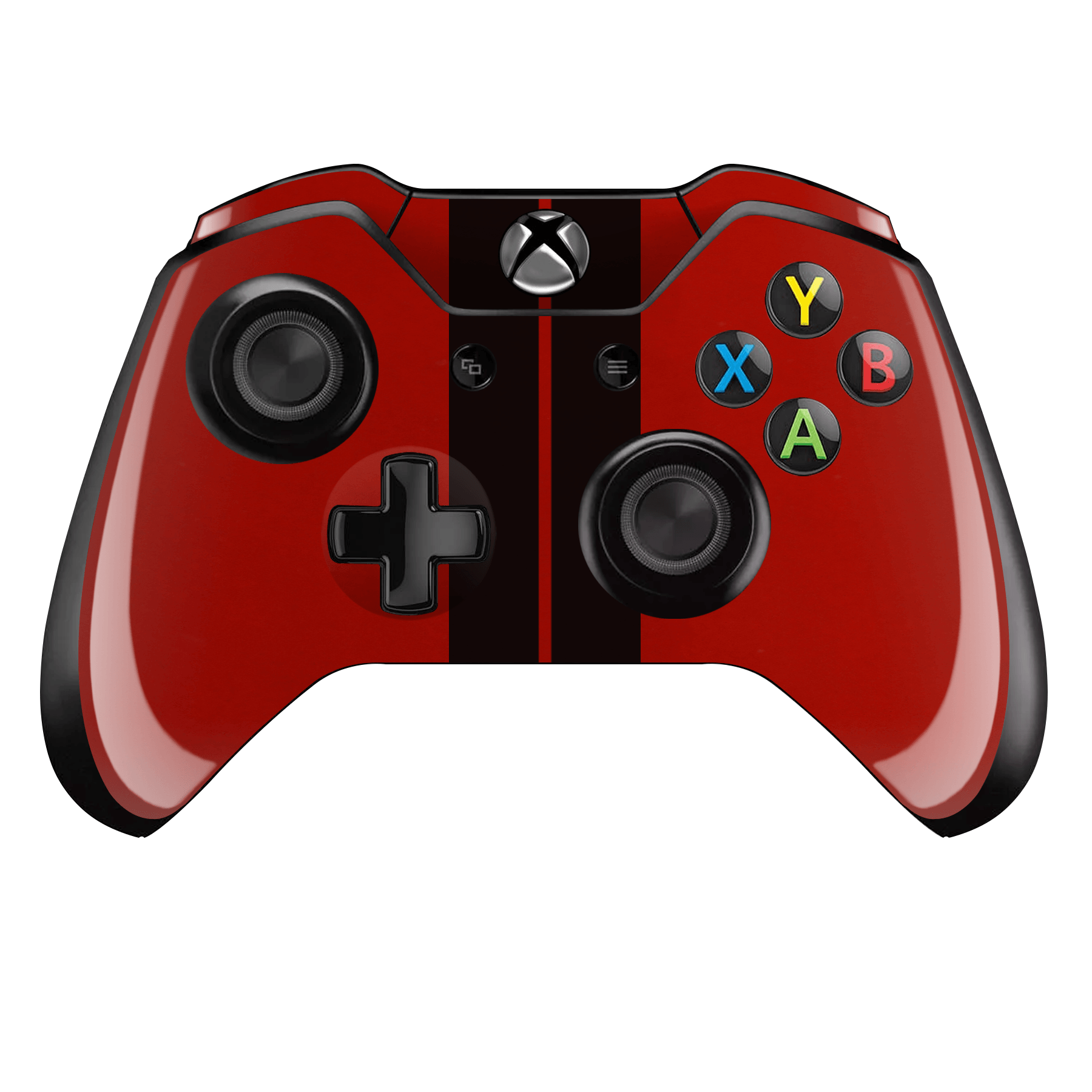 Xbox One Controller Kaplama Ateş Kırmızısı Çift Siyah Şerit