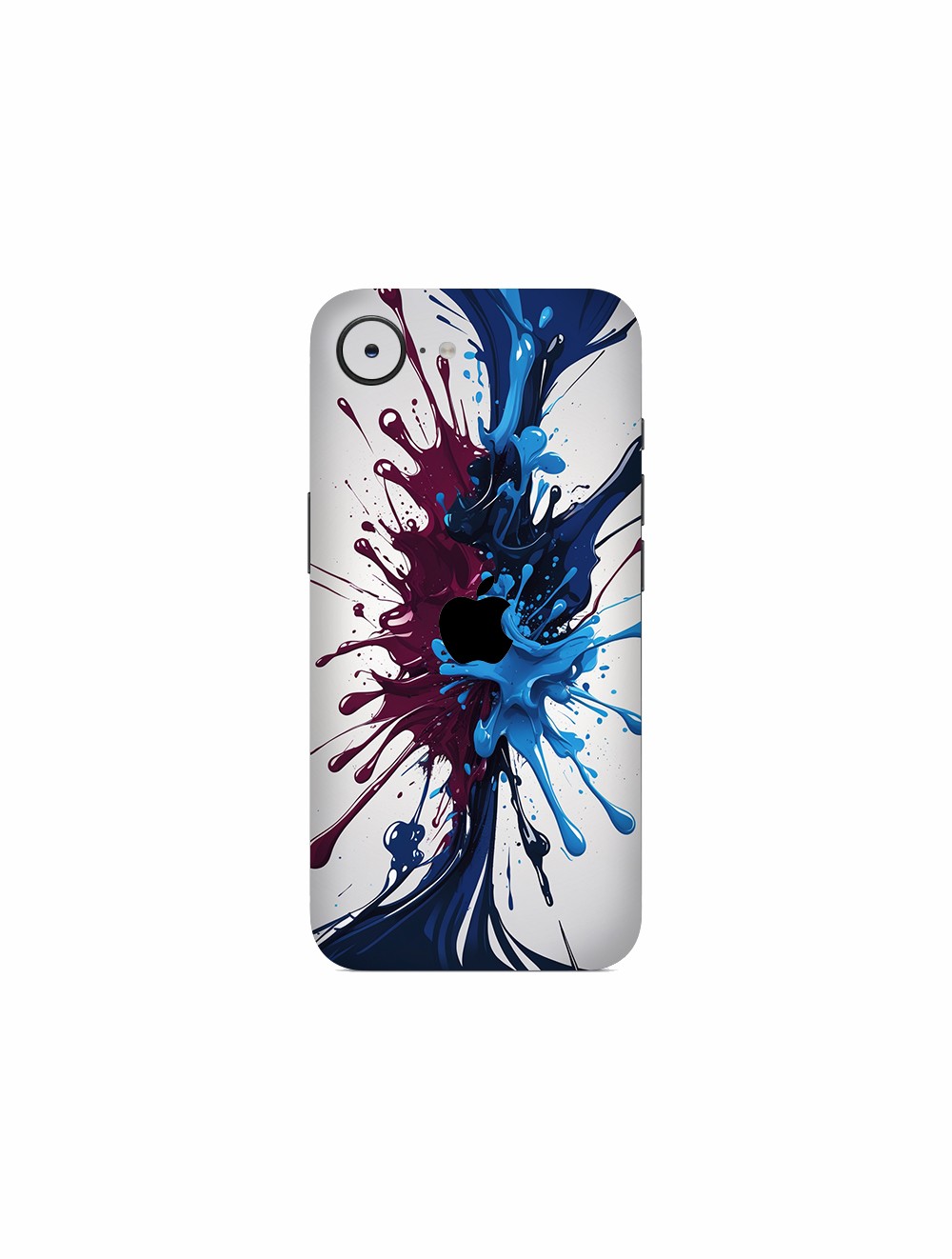 iPhone 16e Kaplama Bordo Mavi Boya