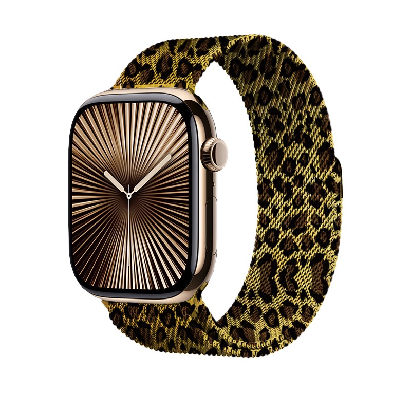 Watch 44mm KRD-01 Leopar Desenli Metal Kordon