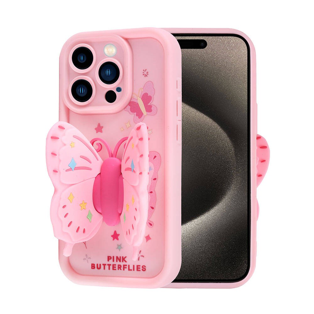 iPhone 15 Pro Kılıf Kamera Korumalı Figür Tasarımlı Kapya