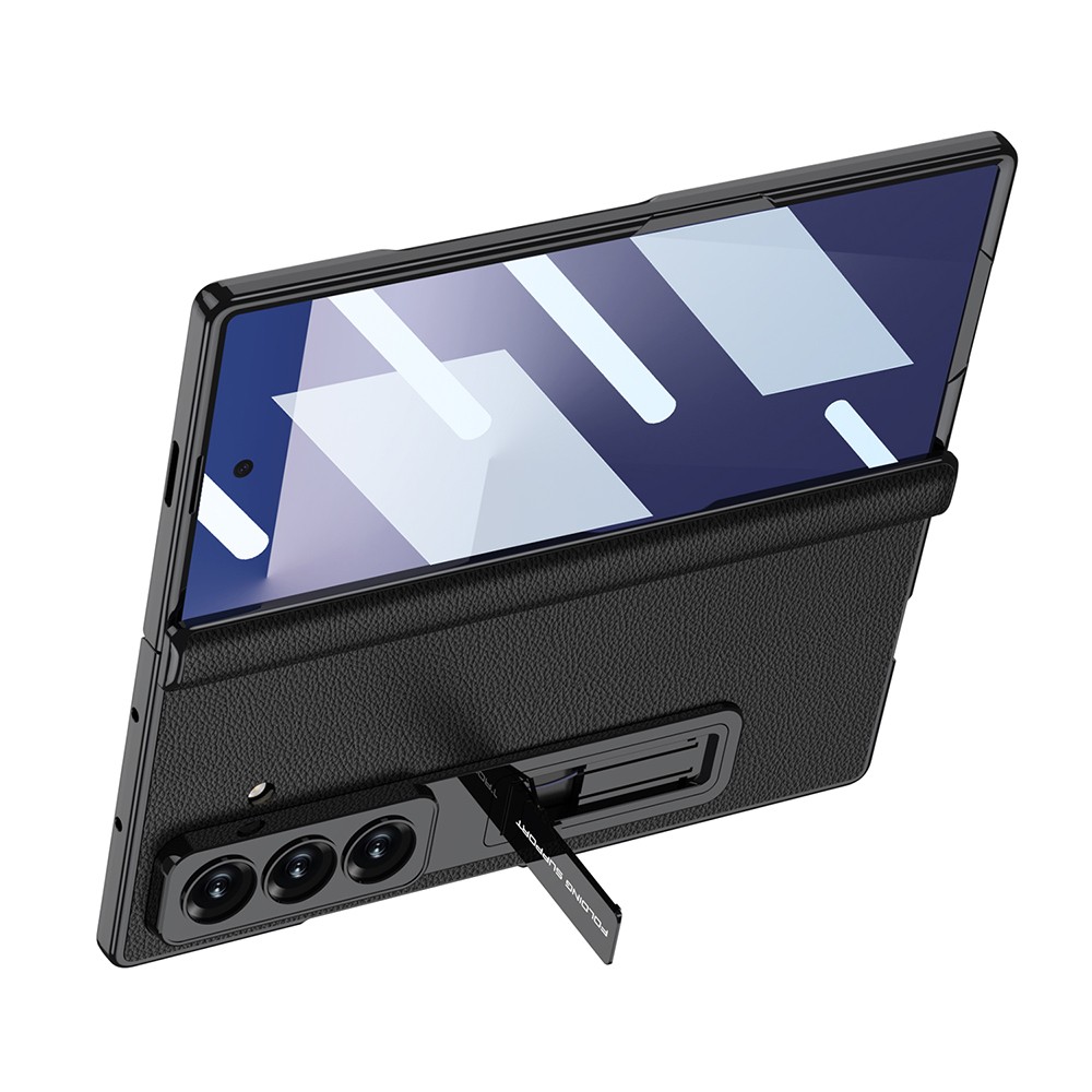 ​Galaxy Z Fold 7 Kılıf Deri Standlı Zore Kıpta Premium Kılıf