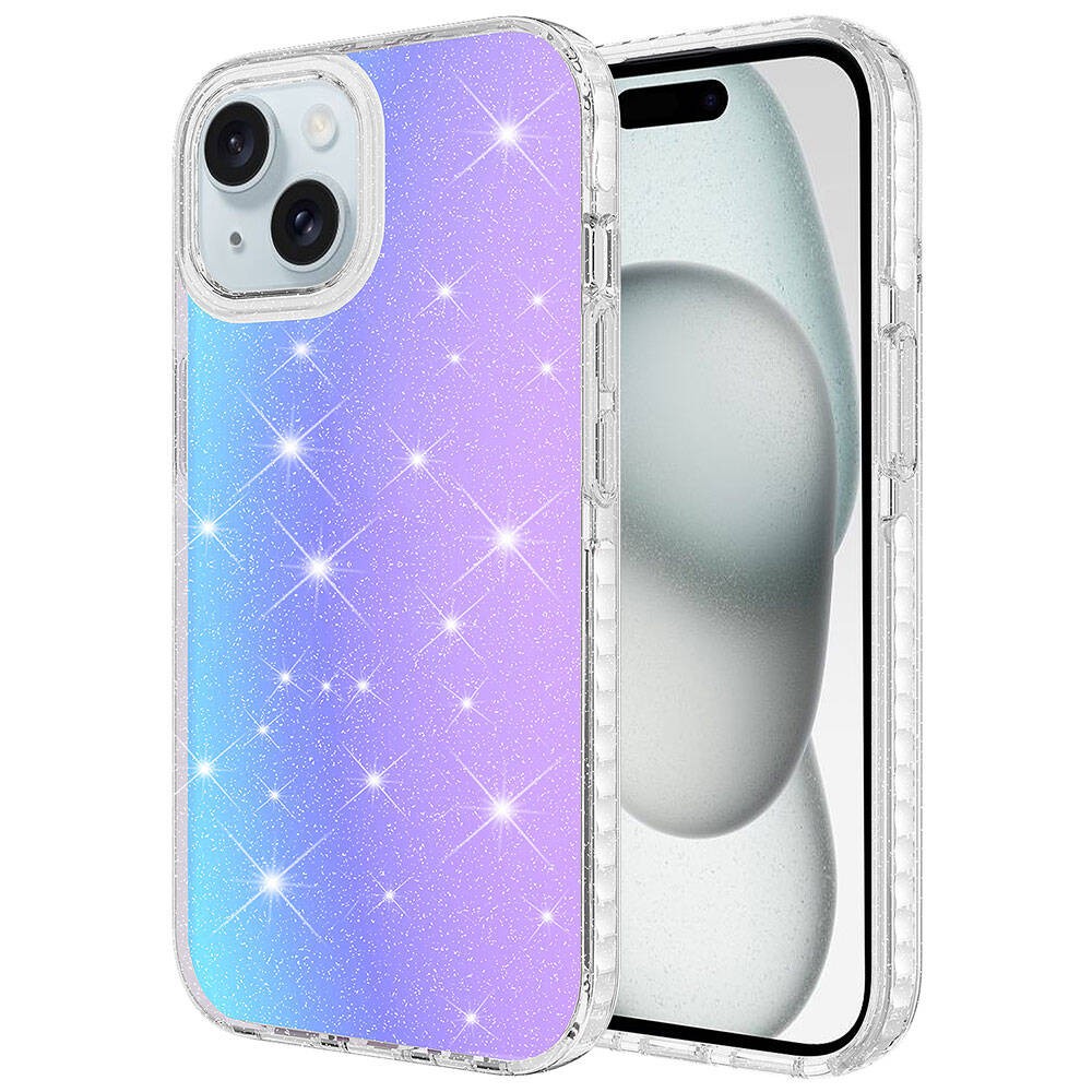 iPhone 15 Kılıf Parlak Renk Geçişli Velle