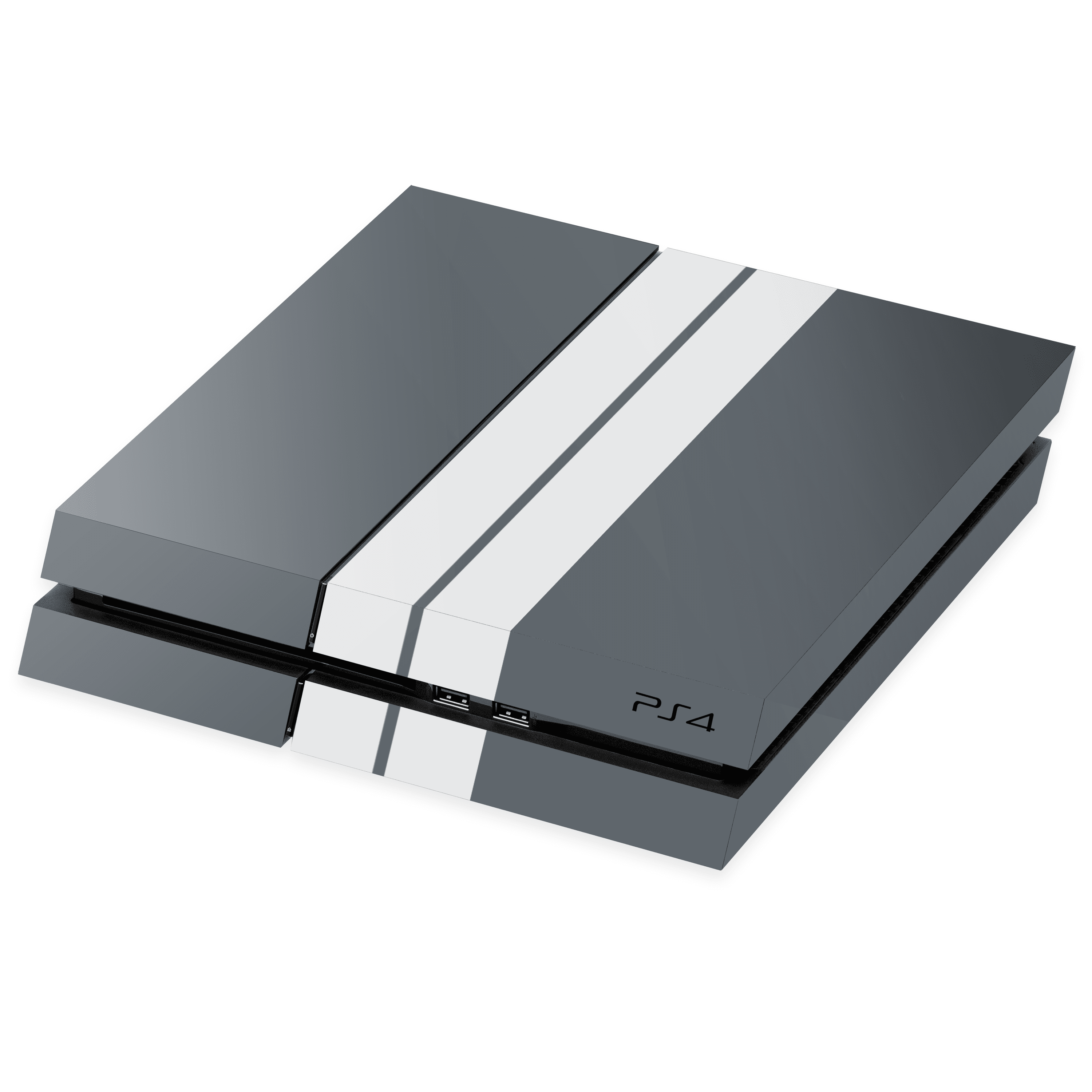 PlayStation 4 Kaplama Gri Çift Beyaz Şerit